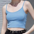 light blue tank top
