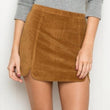 tan suede mini skirt