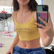 yellow tank top