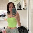 neon green tank top